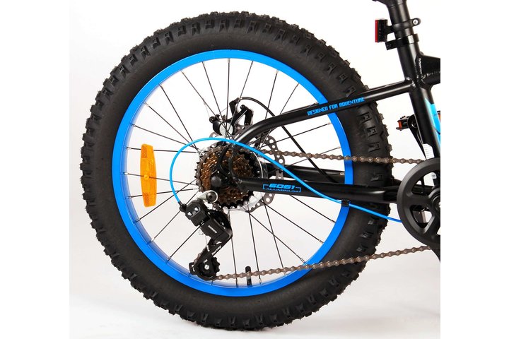 Volare Gradient Fatbike 20 inch Zwart/Blauw/Aqua 6v 4