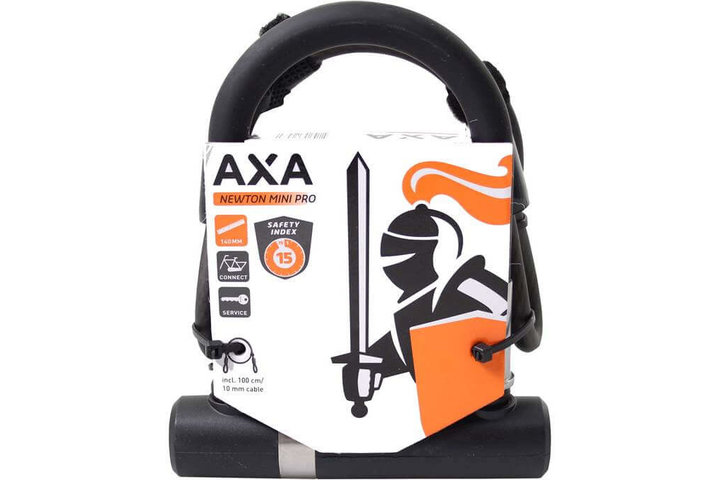 Axa beugelslot Newton Mini Pro + Cable 100/10 1