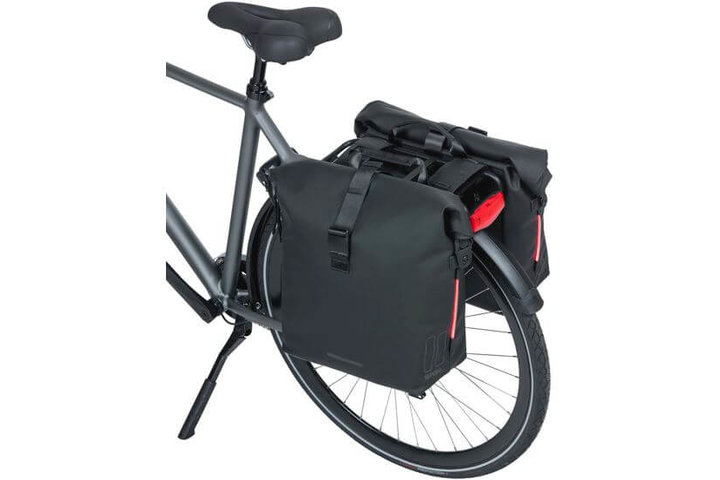 Basil fietstas dubbel SoHo Nordlight night zwart 41L 7