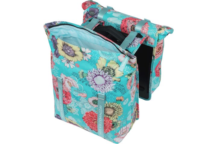 Basil fietstas dubbel Bloom Field blue MIK 28-35L 4