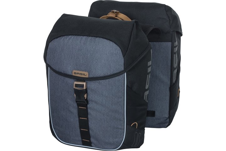 Basil fietstas dubbel Miles black 32L 1