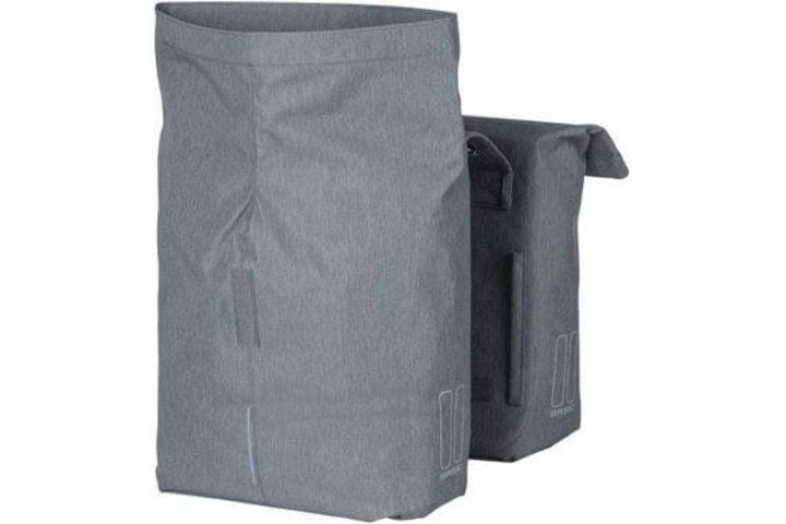 Basil fietstas dubbel City grey melee 28-32L 3