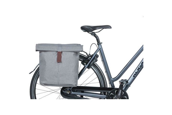 Basil fietstas dubbel City grey melee 28-32L 6