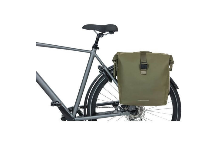 Basil fietstas dubbel SoHo Nordlight moss groen 41L 6