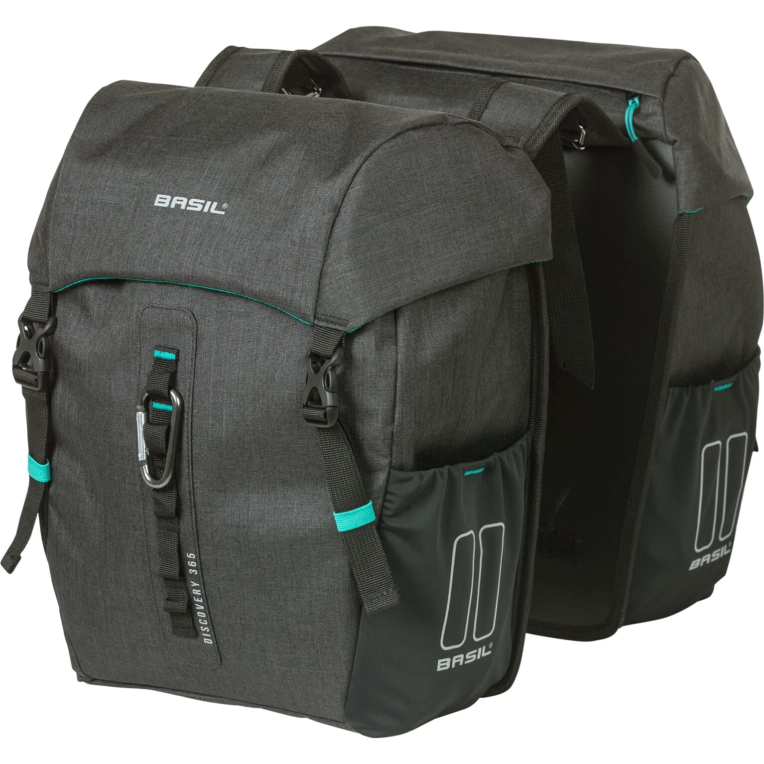 Basil Basil fietstas dubbel Discovery zwart melee 18L