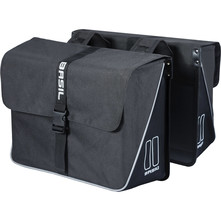 Basil Basil fietstas dubbel Forte black black 35L