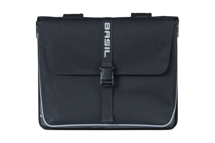 Basil fietstas dubbel Forte black black 35L 3