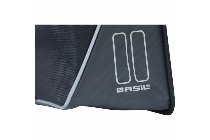 Basil fietstas dubbel Forte black black 35L 5