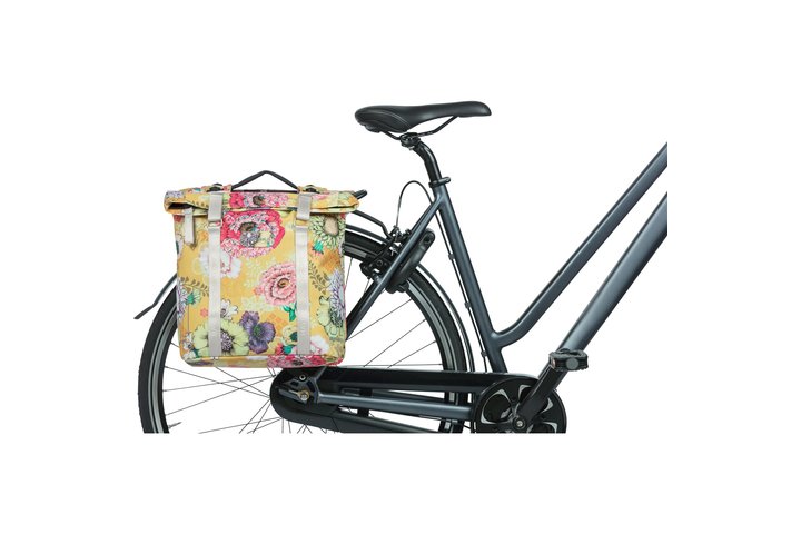 Basil fietstas dubbel Bloom Field yellow MIK 28-35L 4