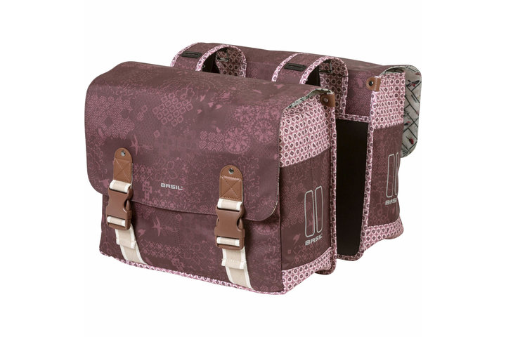 Basil fietstas dubbel Boheme fig red 35L 1