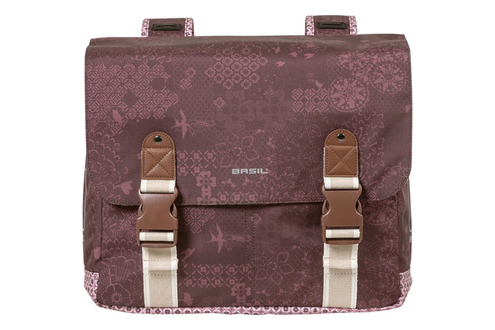 Basil fietstas dubbel Boheme fig red 35L 2