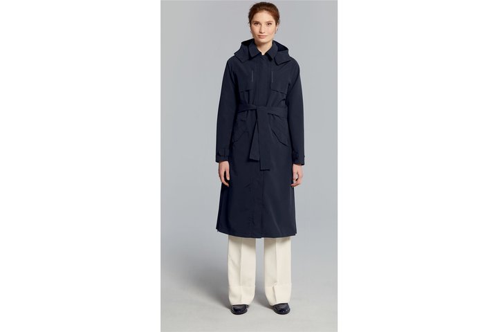 Basil trenchcoat Mosse dames Night Blue 3