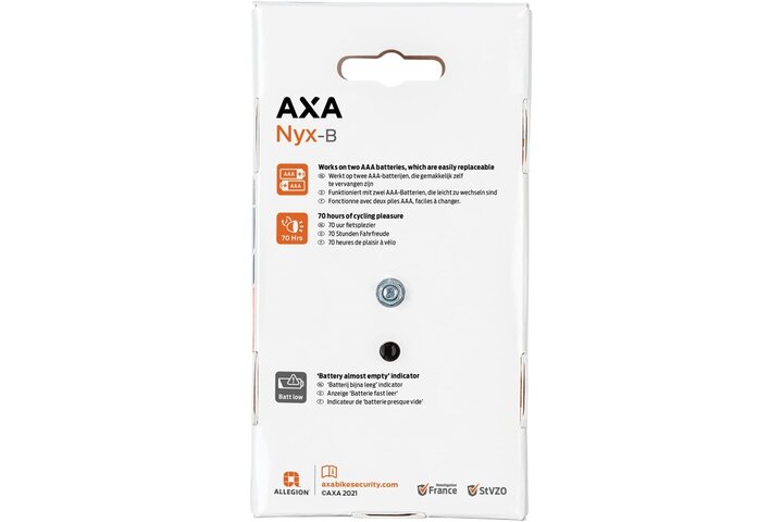 Axa achterlicht Nyx batterij spatbord 7