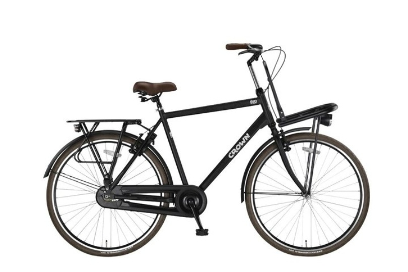Crown Rio VD Herenfiets 28 inch 55cm Zwart Crown Rio VD Herenfiets 28 inch 55cm Zwart