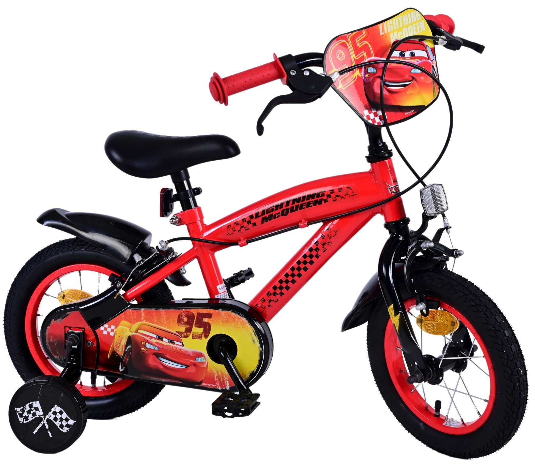 Disney Cars Kinderfiets Jongens 12 inch V-brakes afbeelding
