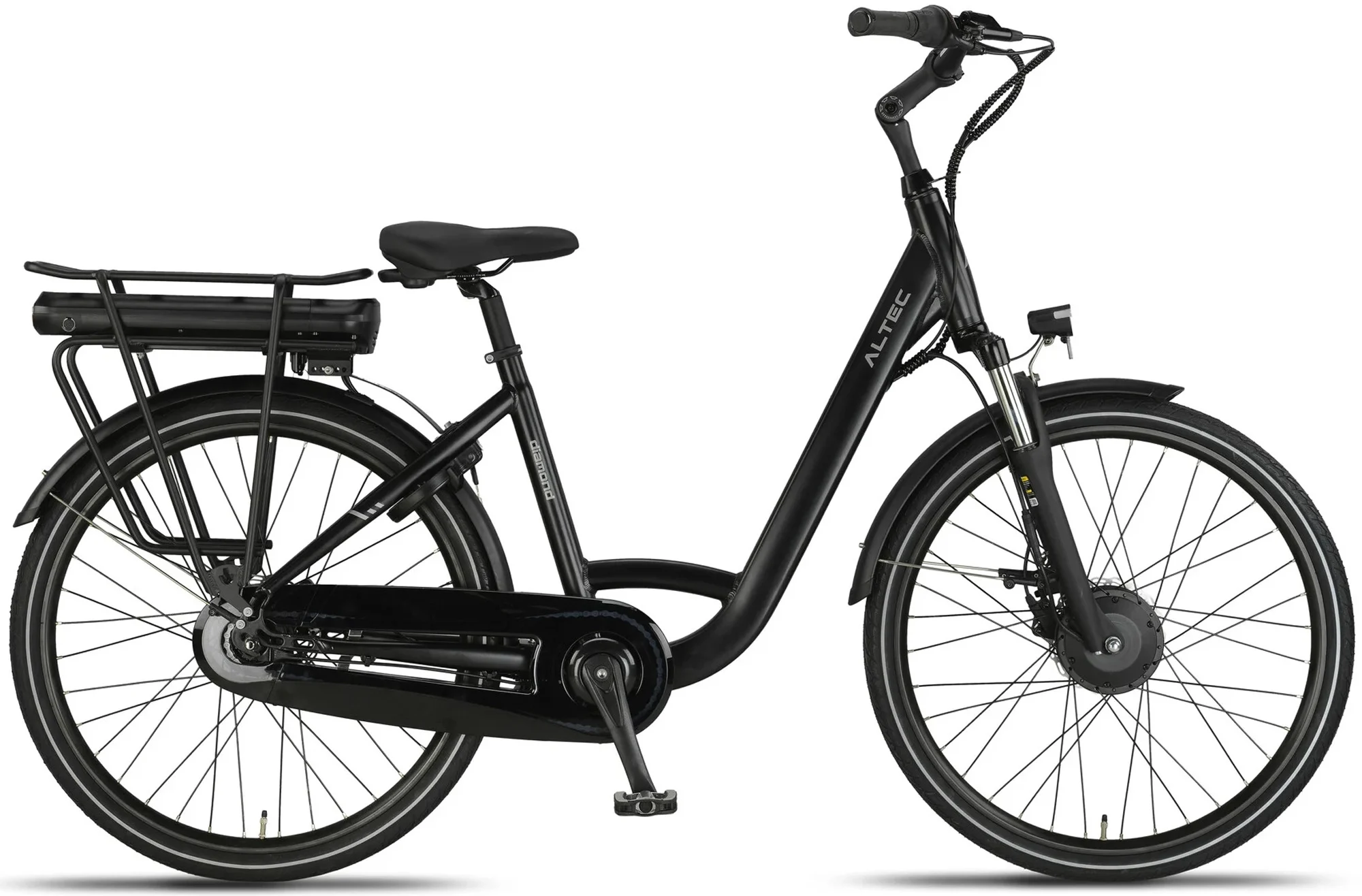 Altec Diamond Elektrische Damesfiets 26 inch 44cm Hydraulische Schijfrem 7v afbeelding