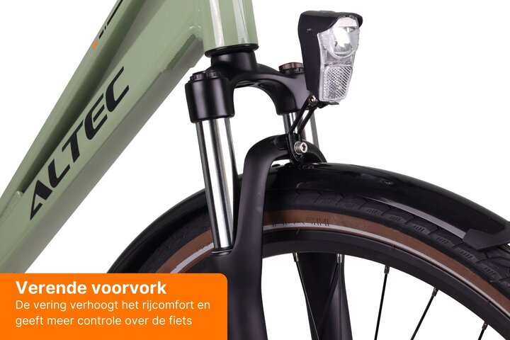 Altec Omega Plus Herenfiets 28 inch Mat Zwart 55cm 7v 6