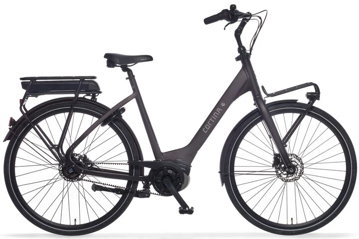 Cortina E-Common Damesfiets Bosch Active Line Plus 28 inch 50cm Demitasse Matt DB7 Belt afbeelding
