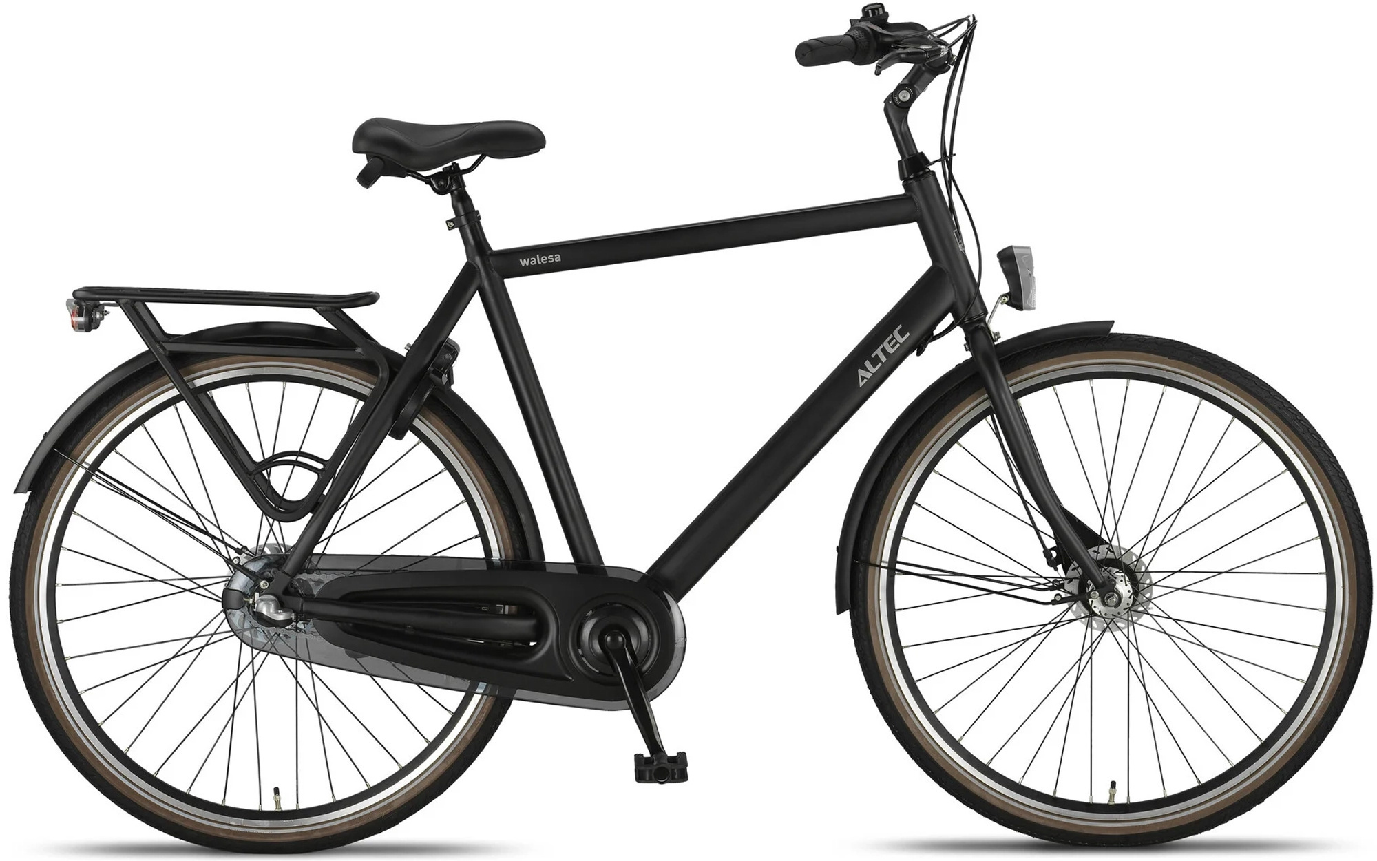 Altec Walesa Herenfiets 28inch 55cm Mat Zwart 3v afbeelding