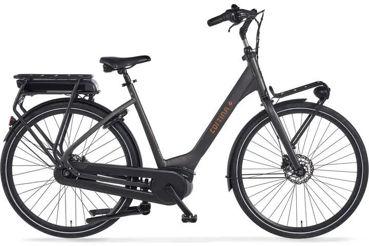 Cortina E-Common Family Moederfiets Bosch Active Line Plus 28 inch 46cm Black Gold Matt DB8 1