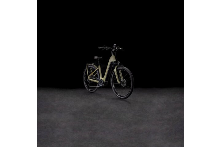 Cube Kathmandu Hybrid Pro 800 Elektrische Damesfiets 28 inch Dusty Olive/Gold 10v 8