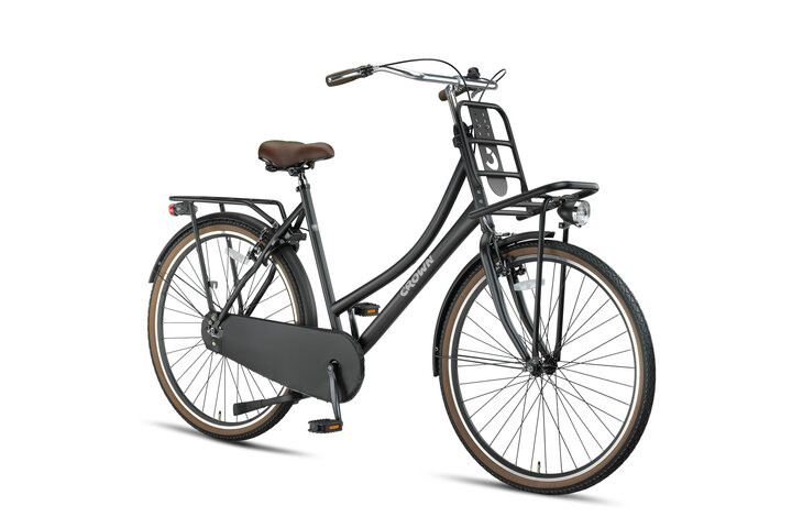 Crown Paris Transportfiets 28 inch 57 cm Mat Zwart 2