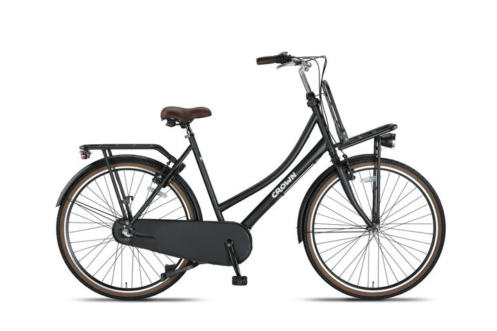 Crown Istanbul Transportfiets 28 inch 3v 57cm Zwart 3v 1