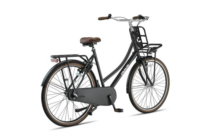 Crown Istanbul Transportfiets 28 inch 3v 57cm Zwart 3v 3