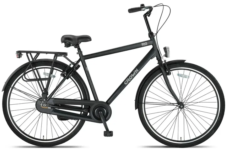 Crown Rio Herenfiets 28 inch 52 cm Mat Zwart 1