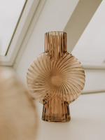 Glazen vaas schelp groot