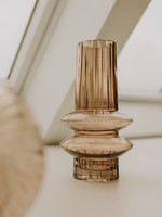 Glazen vaas roestbruin recht