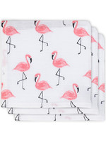 Monddoekje hydrofiel flamingo (3st)
