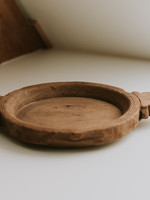 Oude houten Nepalese schaal klein