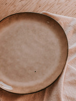 Groot bord grijs/beige servies