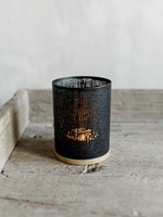 Lantaarn zwart geperforeerd S