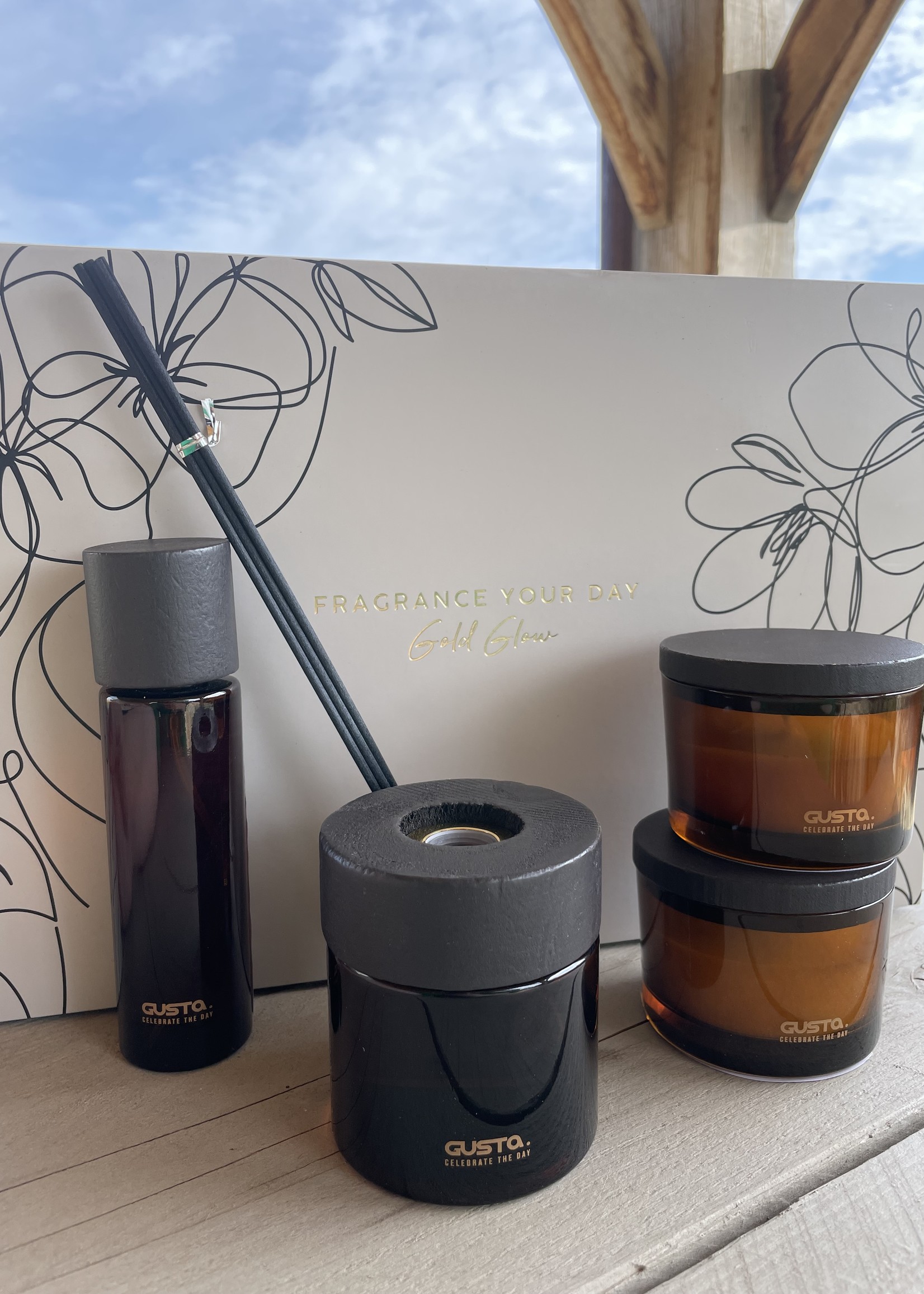 Cadeauset diffuser - roomspray - theelichtjes