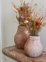 Aardewerk vaasje bruin M