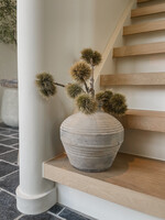 Claypot grijs gestreept bol