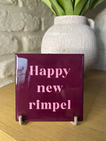 Tegeltje 'happy new rimpel'