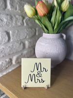 Tegeltje 'mr & mrs'