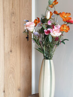 Vaas crème glas groene streep