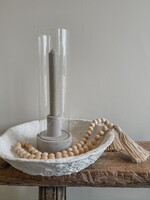 Kandelaar grijs beton glas