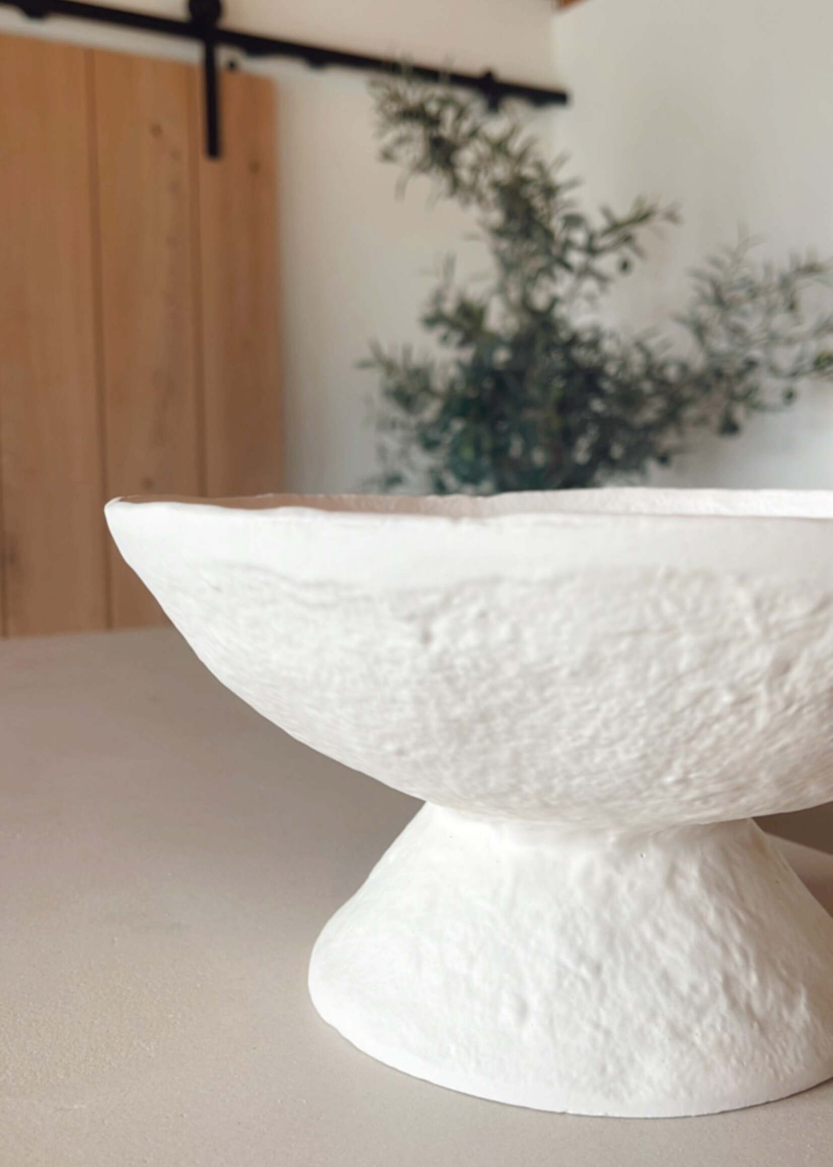 Schaal op voet crème