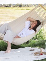 Hangmat beige dik touw