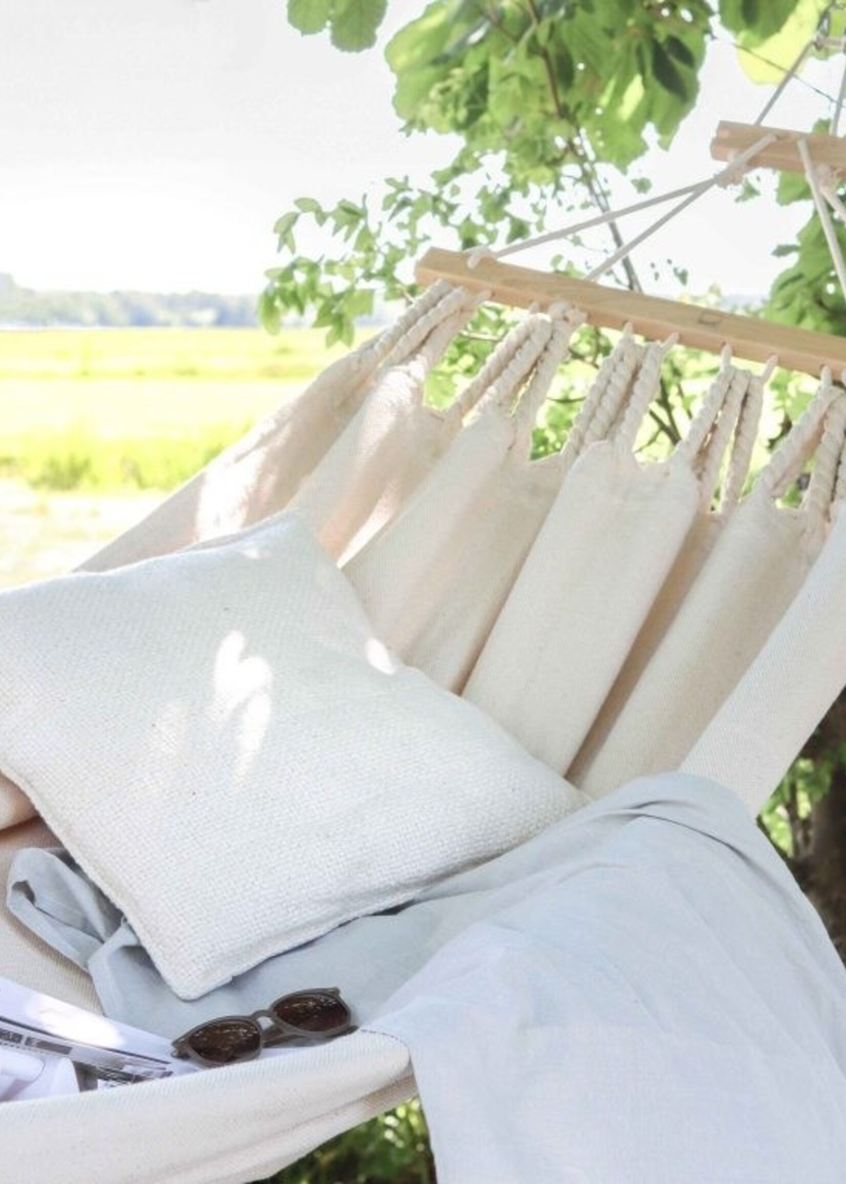 Hangmat beige dik touw