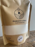 Parelzand kaars wit 'vanille'