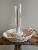 Kandelaar wit beton glas