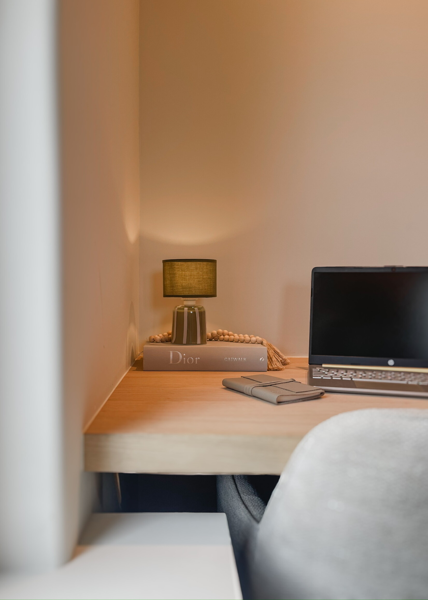 Tafellampje LED stoffen kapje 'groen'