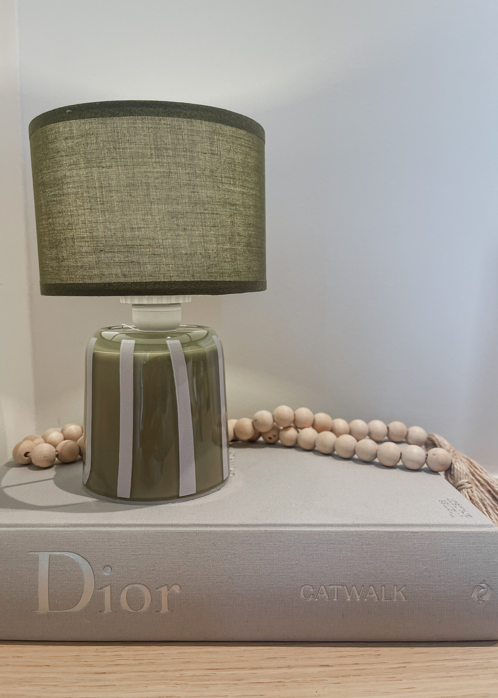 Tafellampje LED stoffen kapje 'groen'