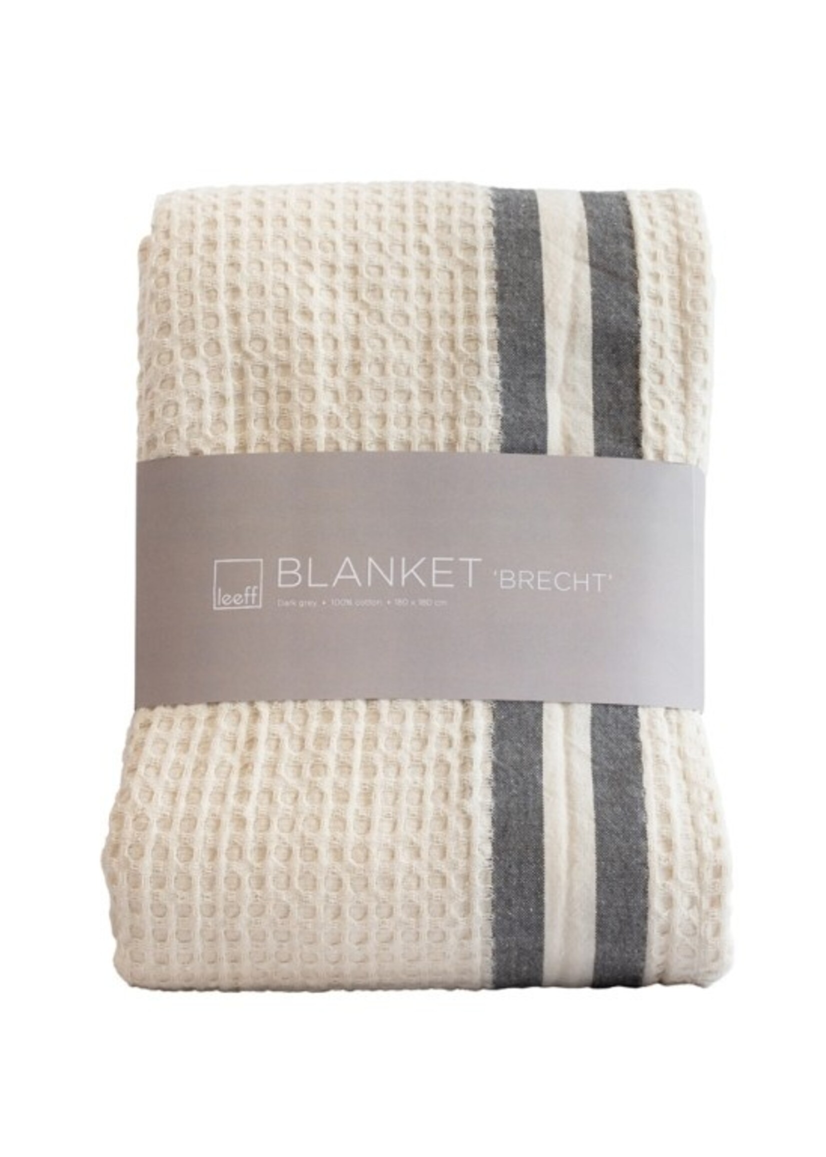 Strandlaken 'dark grey line' 180x180 cm